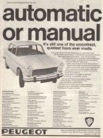 Peugeot 404 1968 - Retro Car Ad Poster - The Nostalgia Store